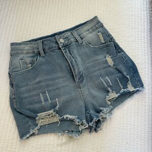 Distressed Denim Women Shorts